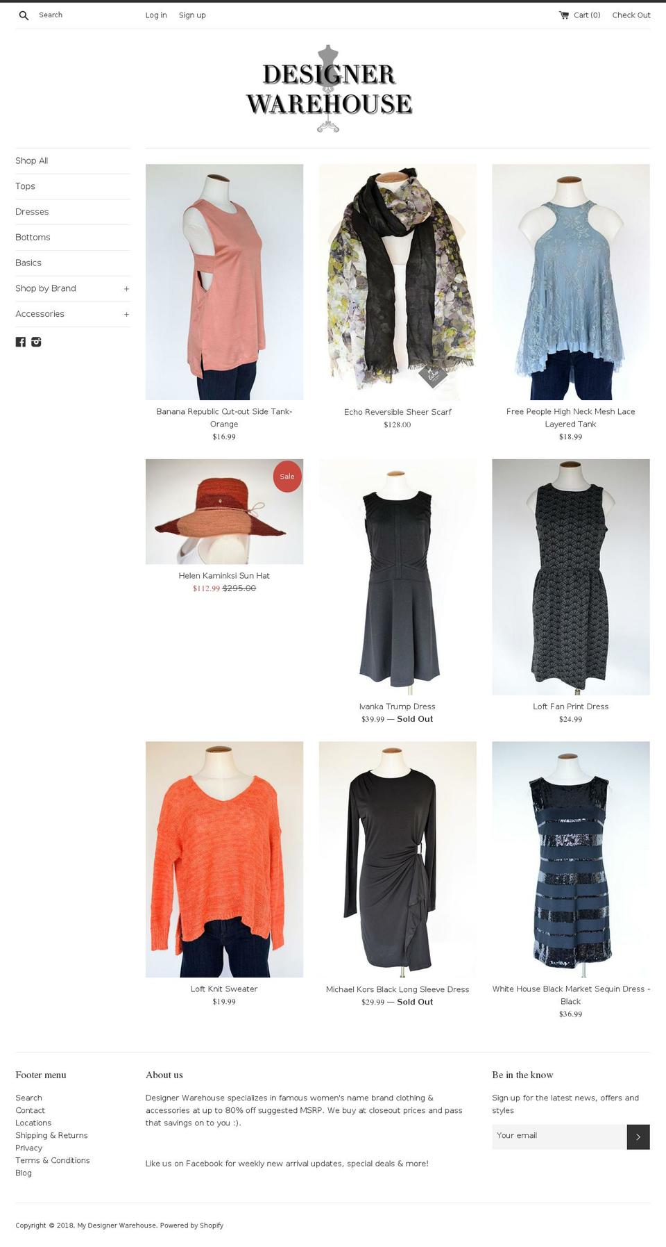 designerwarehouse44.com — Shopify storefront screenshot