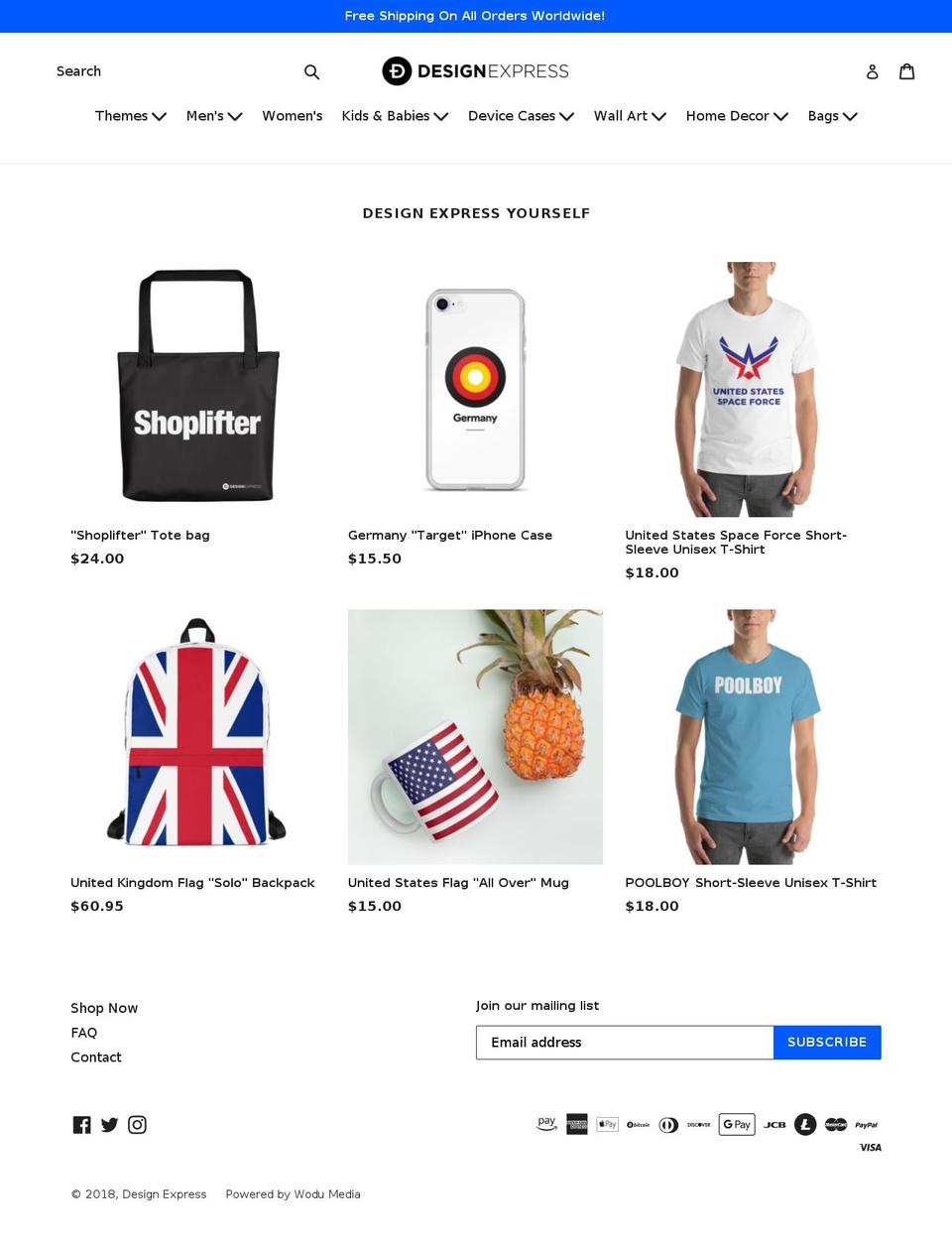 designexpress.com shopify website screenshot