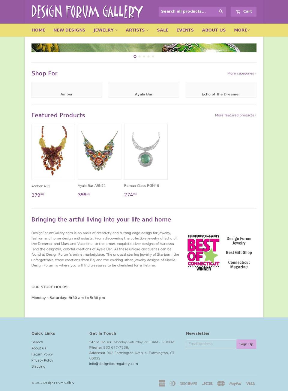 designforumgallery.com shopify website screenshot