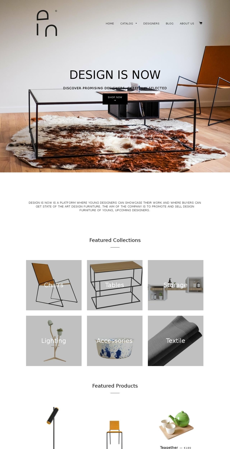 designisnow.com shopify website screenshot