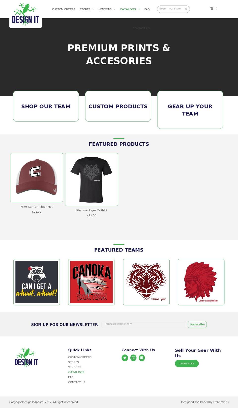 designitapparel.com shopify website screenshot