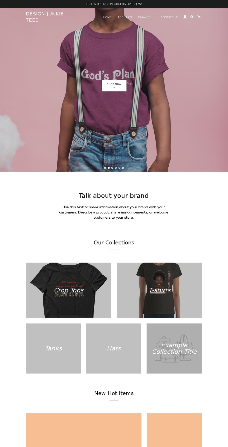 designjunkietees.com — Shopify storefront screenshot