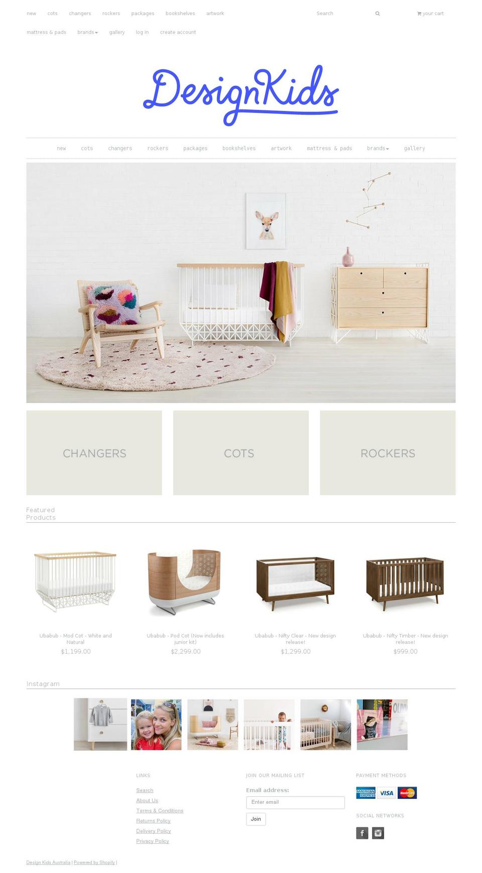 designkids.com.au shopify website screenshot