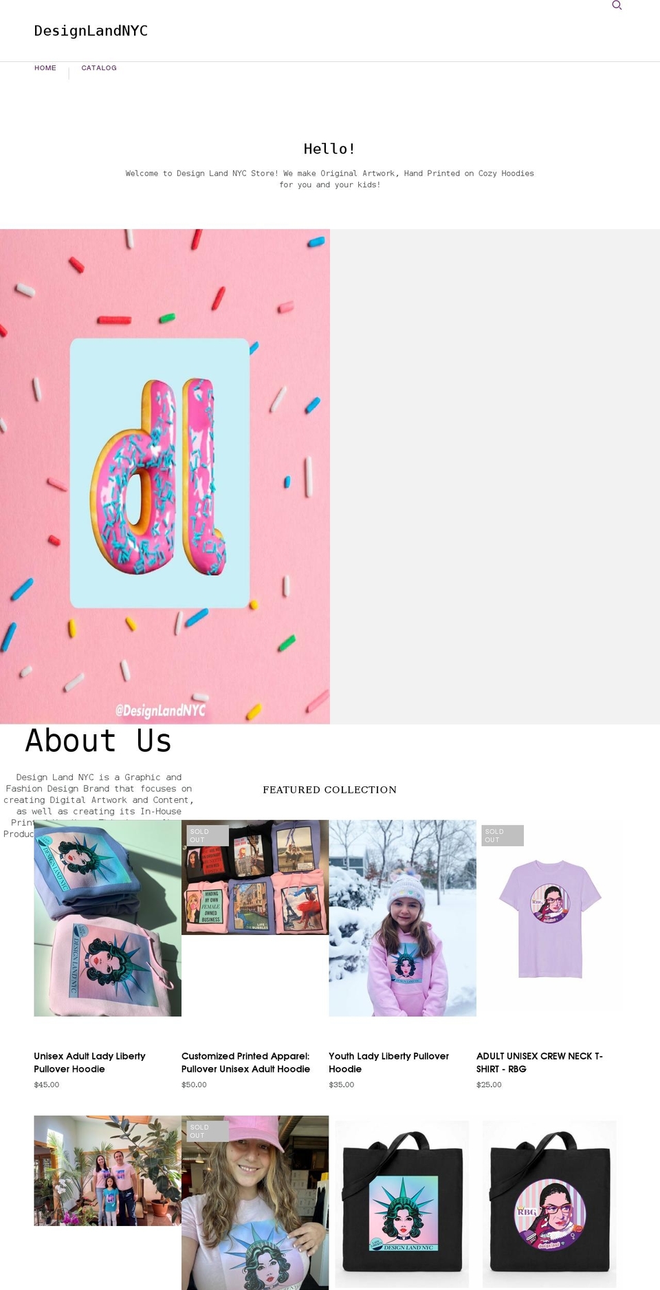 designland.nyc shopify website screenshot