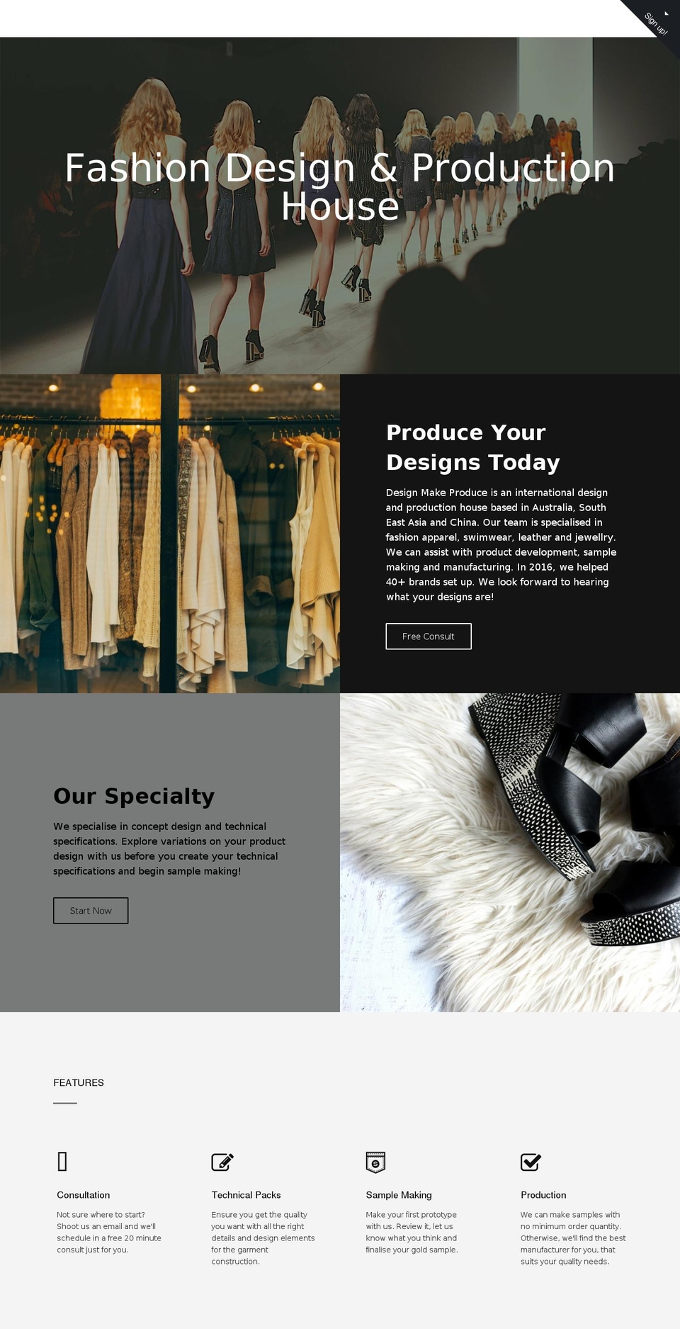 Jumpstart Shopify theme site example designmakeproduce.com