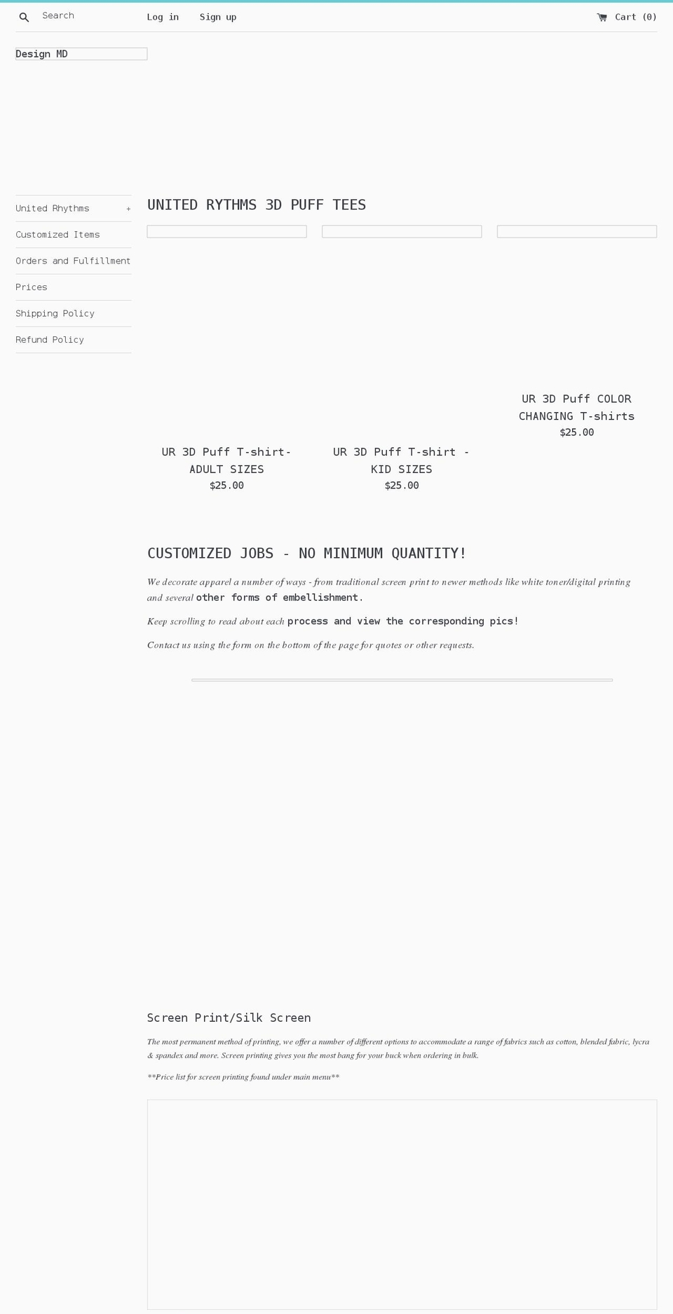 designmdapparel.com shopify website screenshot