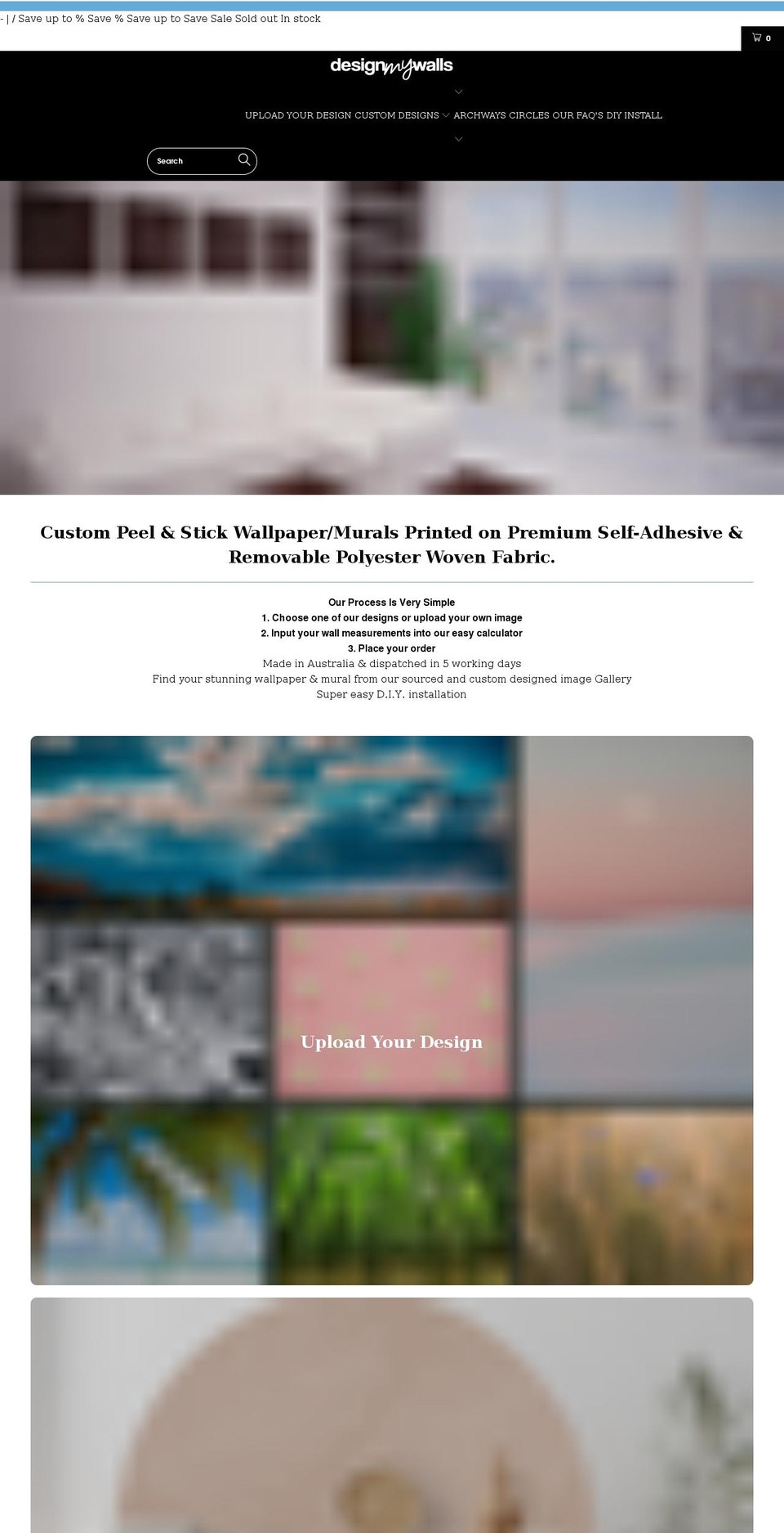 designmywalls.com.au shopify website screenshot