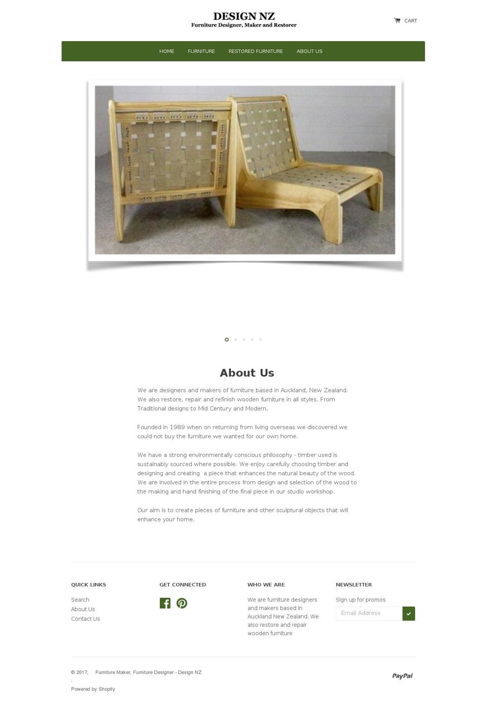 designnzfurniture.com shopify website screenshot