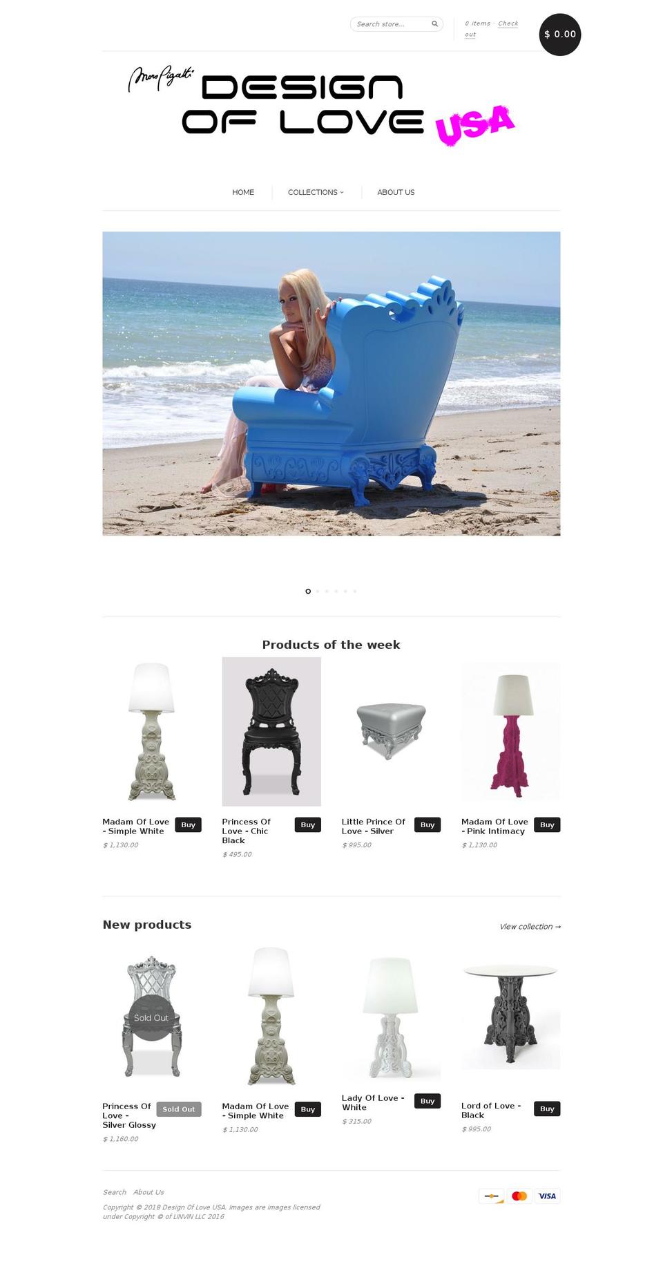designofloveusa.com — Shopify storefront screenshot