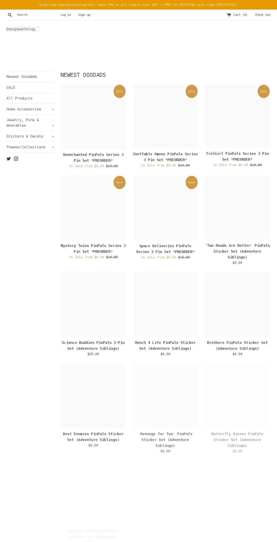 designpathology.com shopify website screenshot