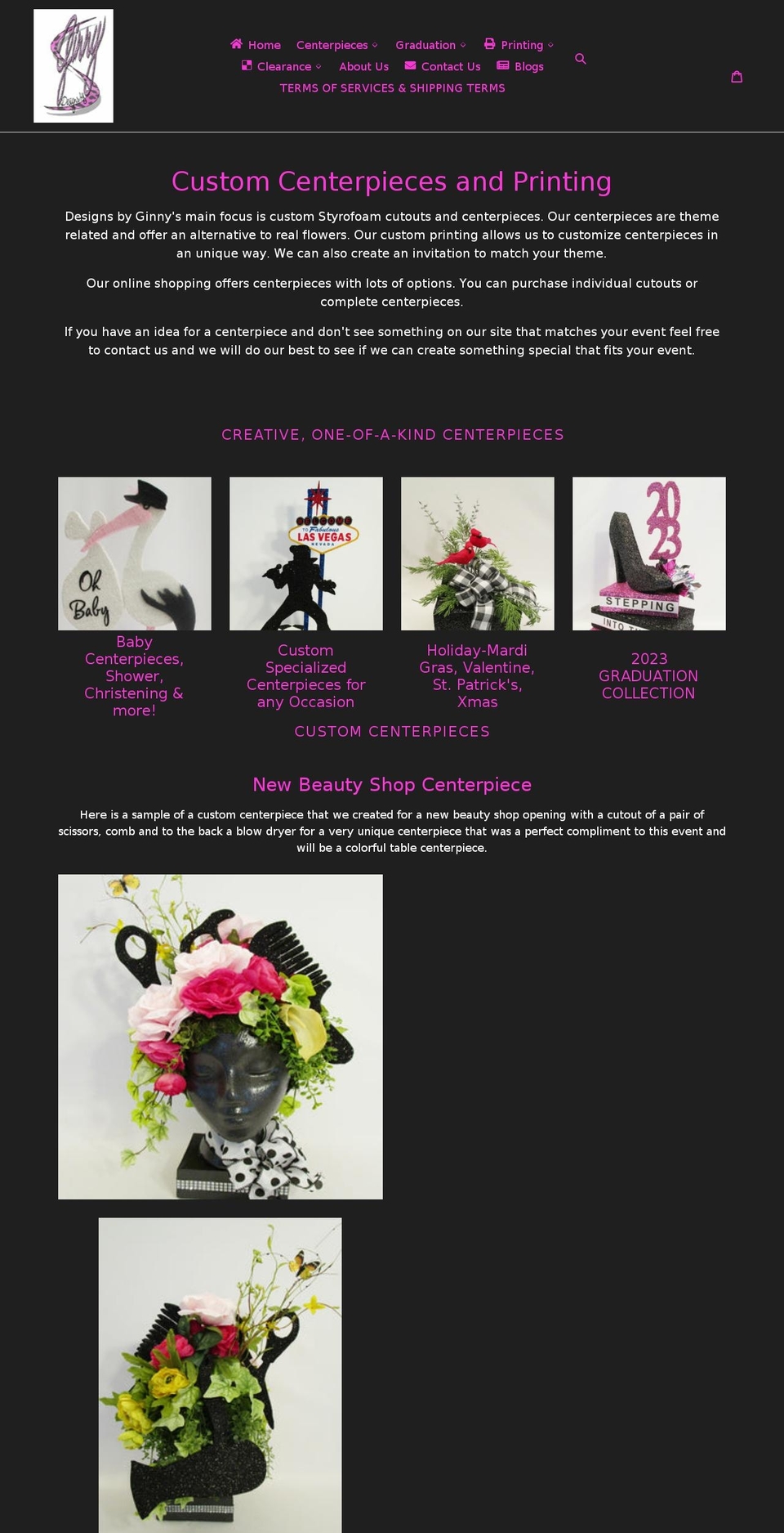 designs-by-ginny.myshopify.com shopify website screenshot