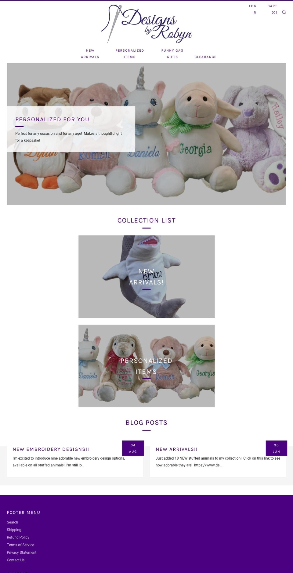 designs-by-robyn.com — Shopify storefront screenshot