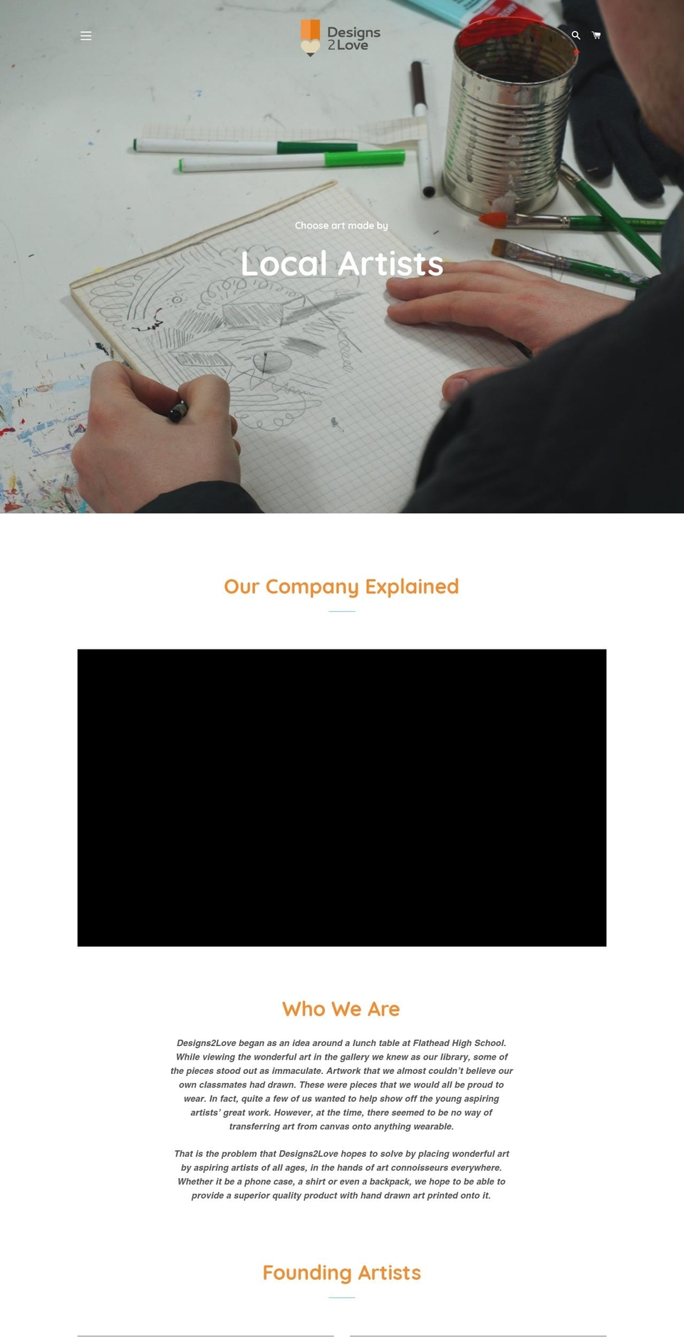designs2love.com — Shopify storefront screenshot