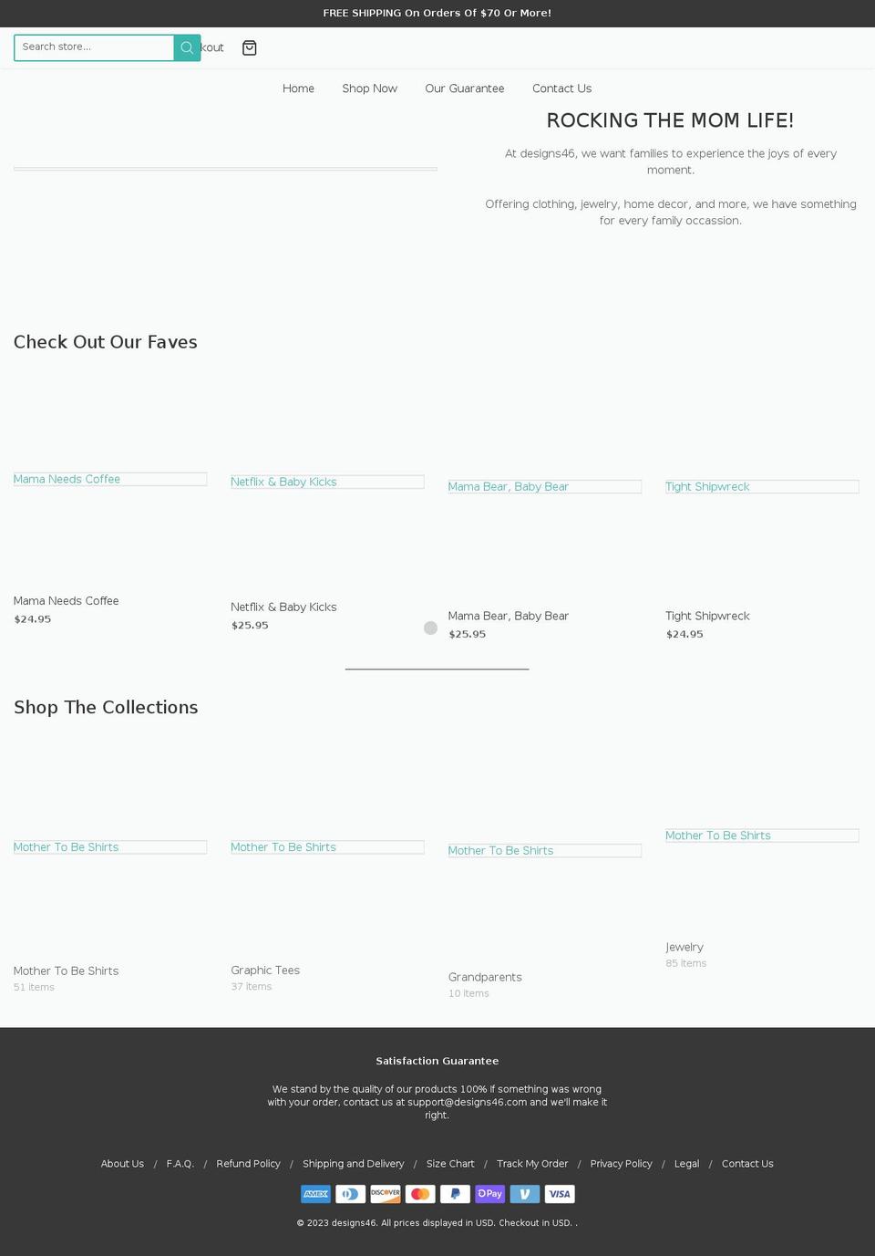 designs46.com shopify website screenshot
