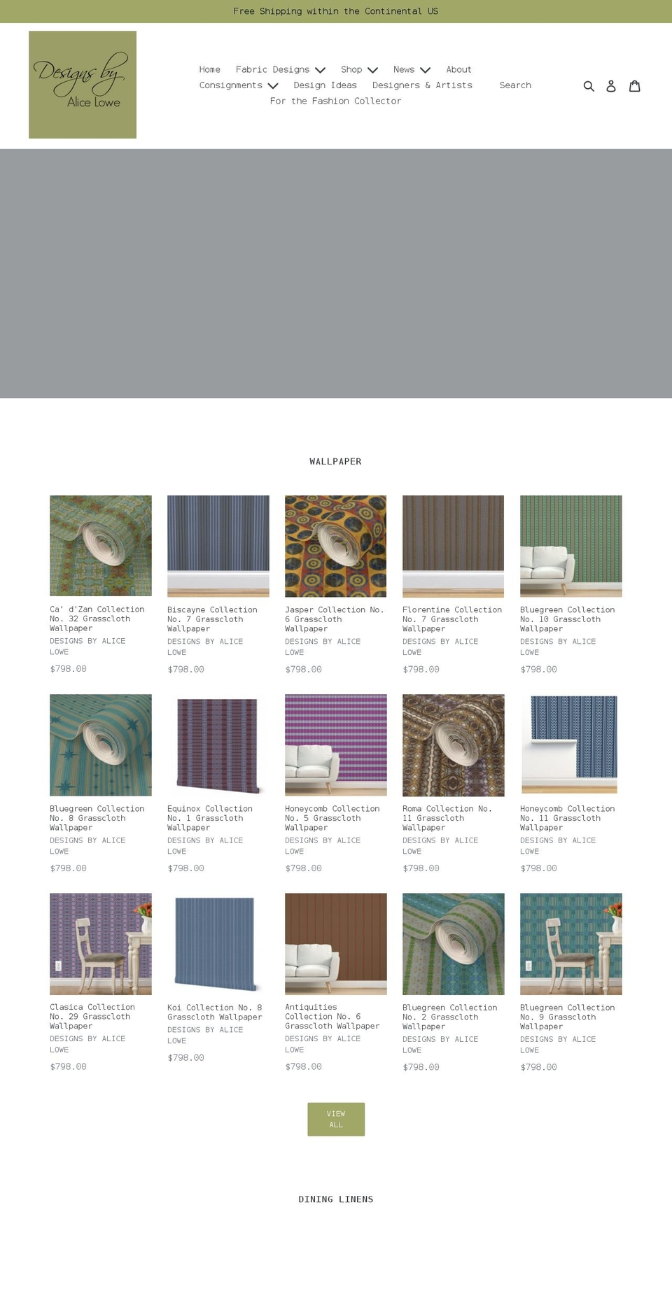designsbyalicelowe.com — Shopify storefront screenshot
