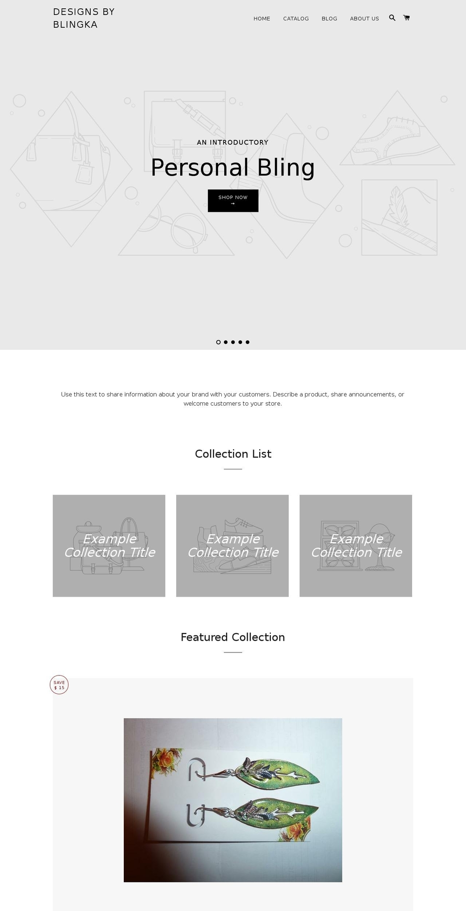 designsbyblingka.com shopify website screenshot