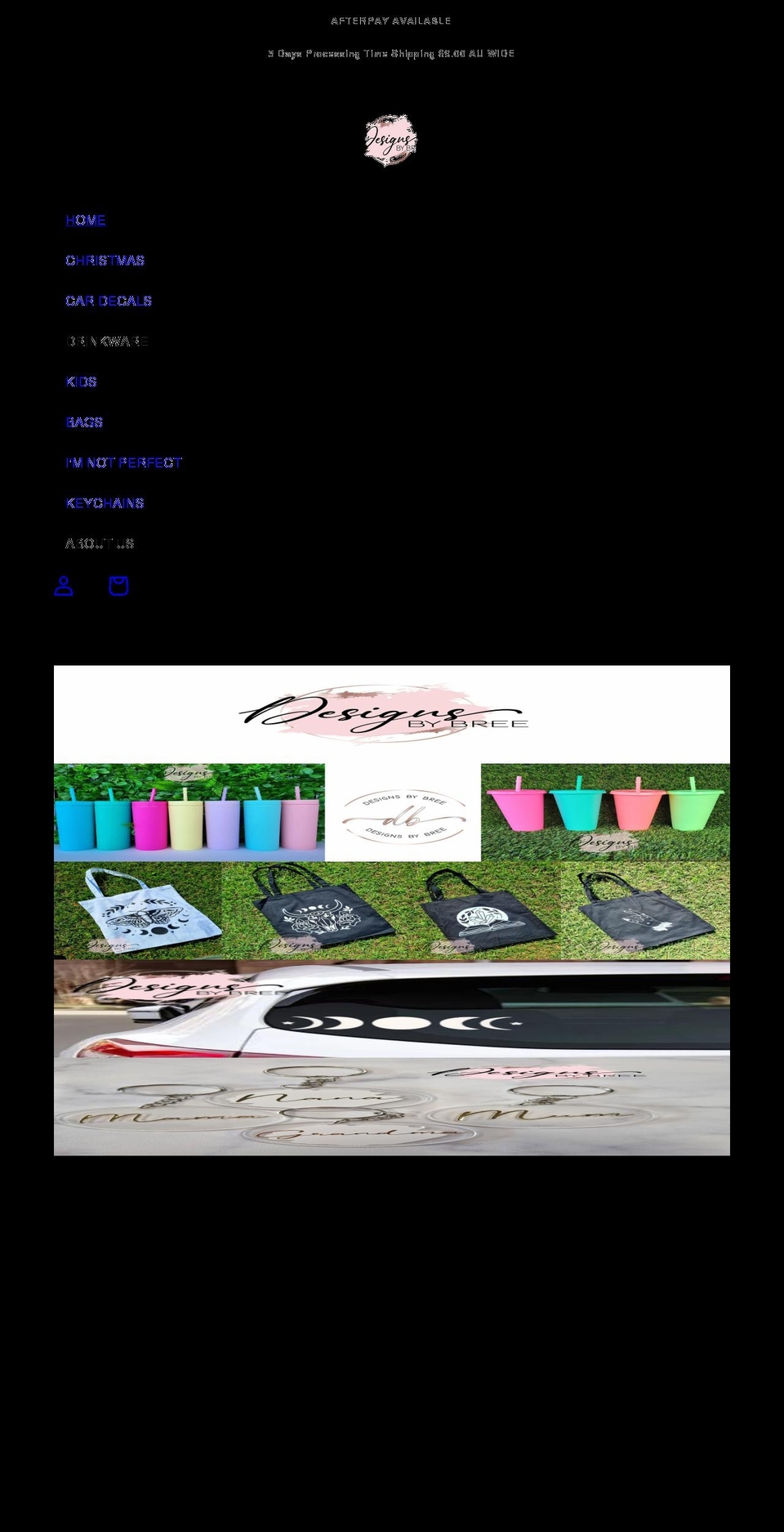 designsbybree.com.au shopify website screenshot