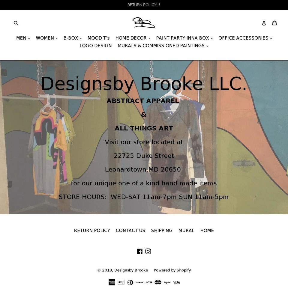designsbybrookellc.com — Shopify storefront screenshot