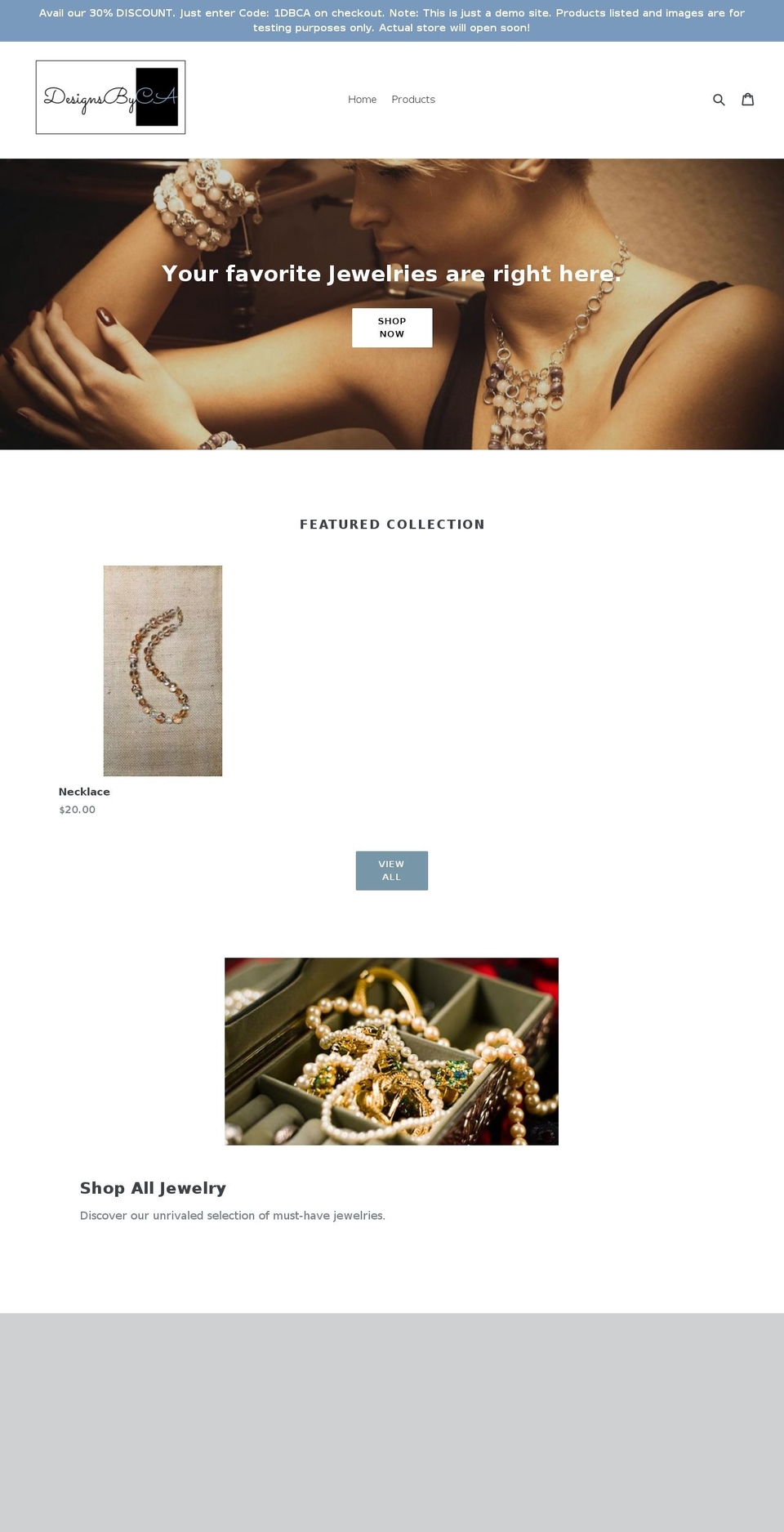 designsbyca.com — Shopify storefront screenshot