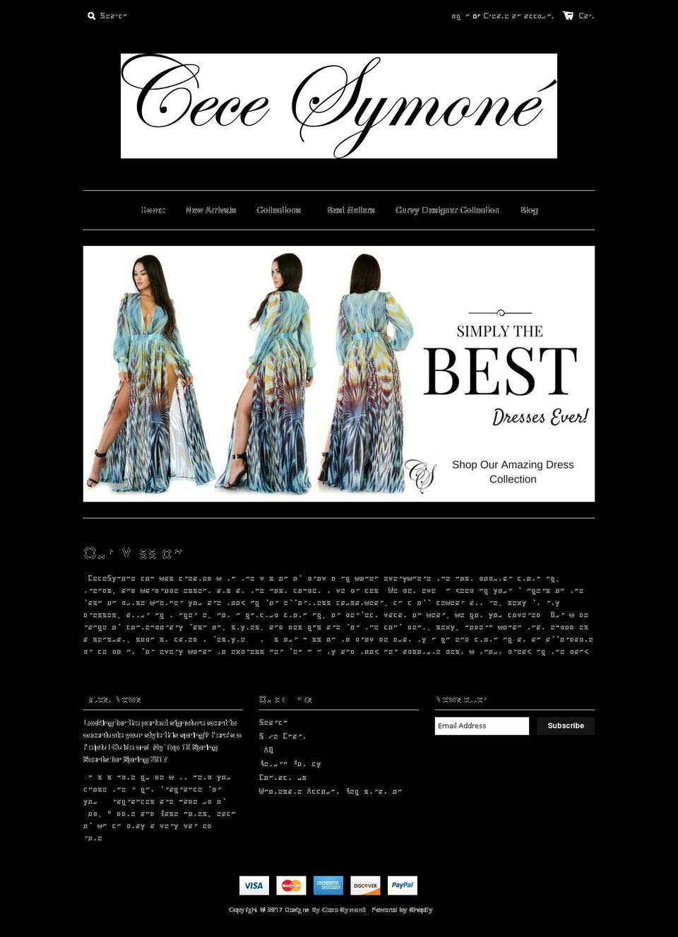 designsbycecesymone.com shopify website screenshot