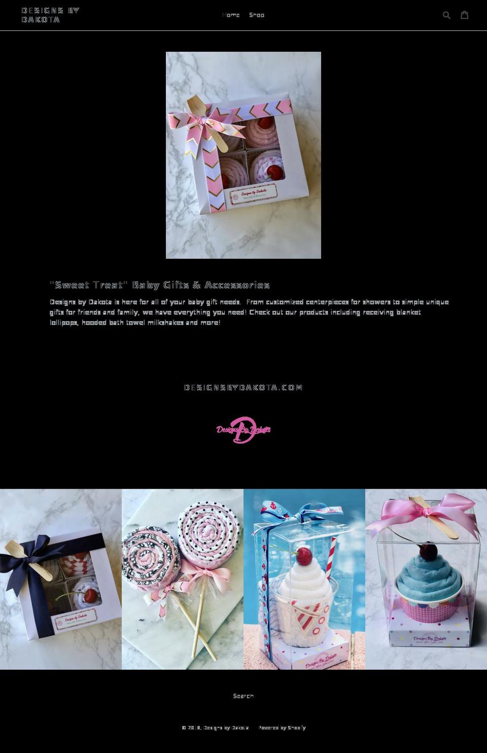 designsbydakota.com — Shopify storefront screenshot