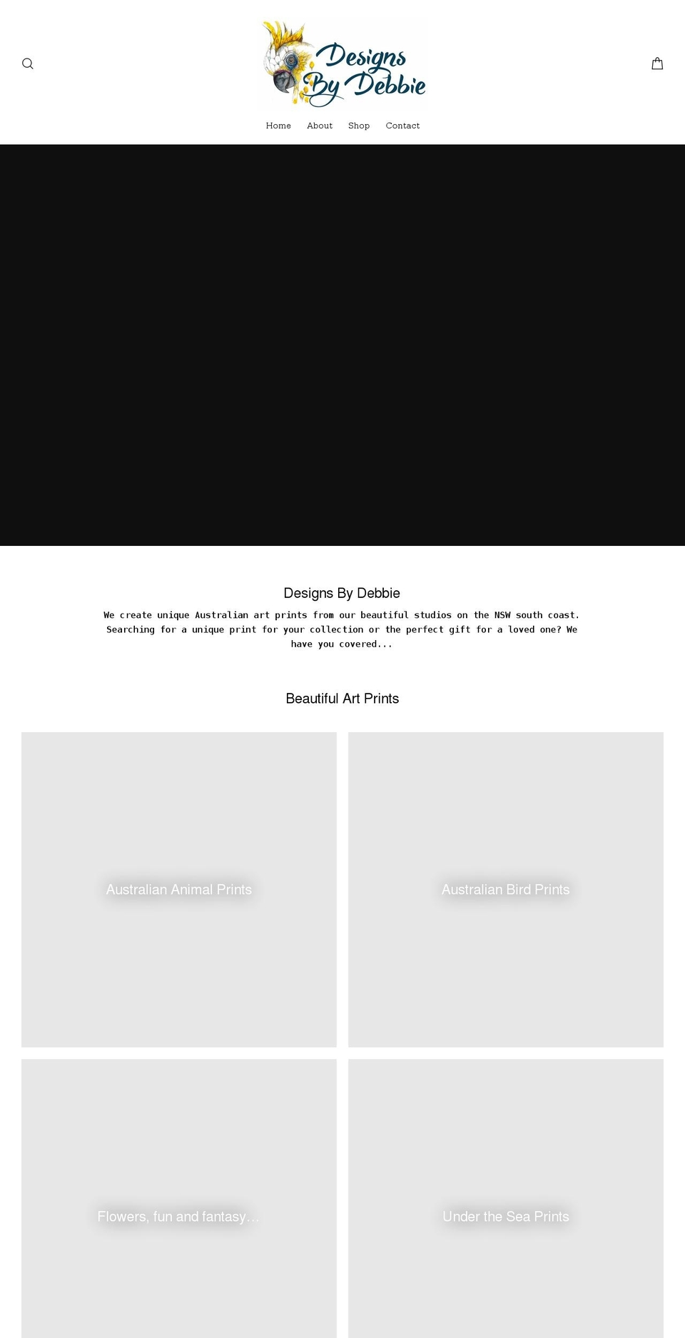 designsbydebbie.net.au shopify website screenshot