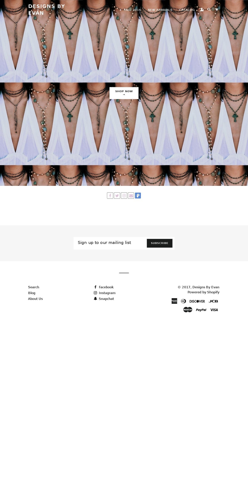 designsbyevan.net shopify website screenshot