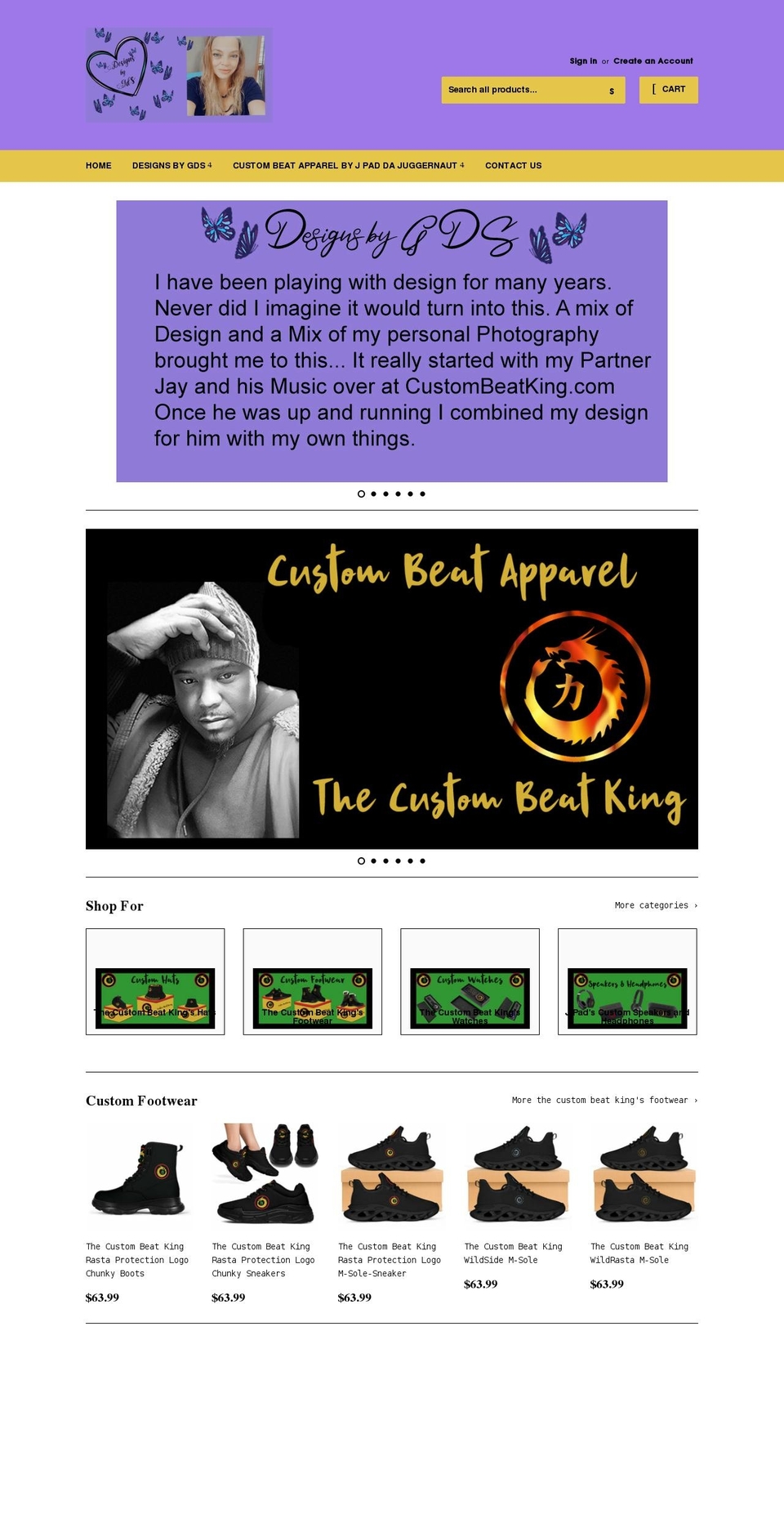 designsbygds.com shopify website screenshot