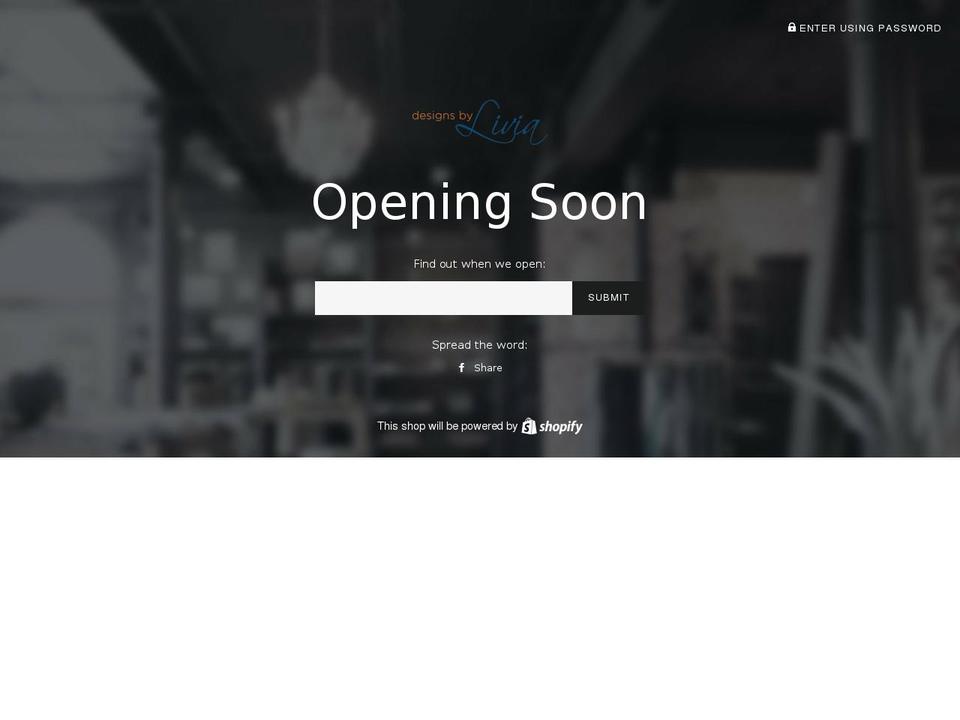 designsbylivia.com — Shopify storefront screenshot