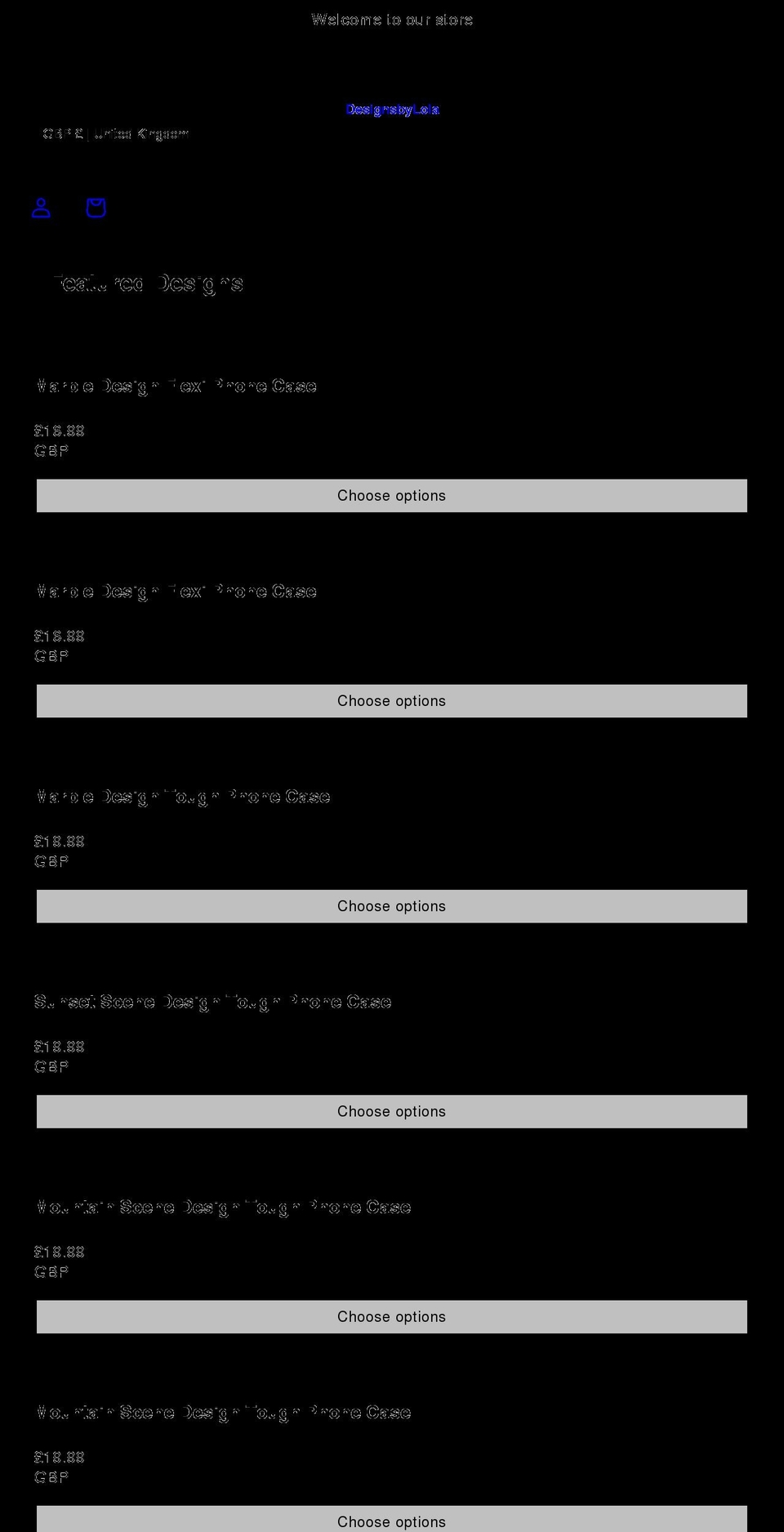 designsbylola.com shopify website screenshot