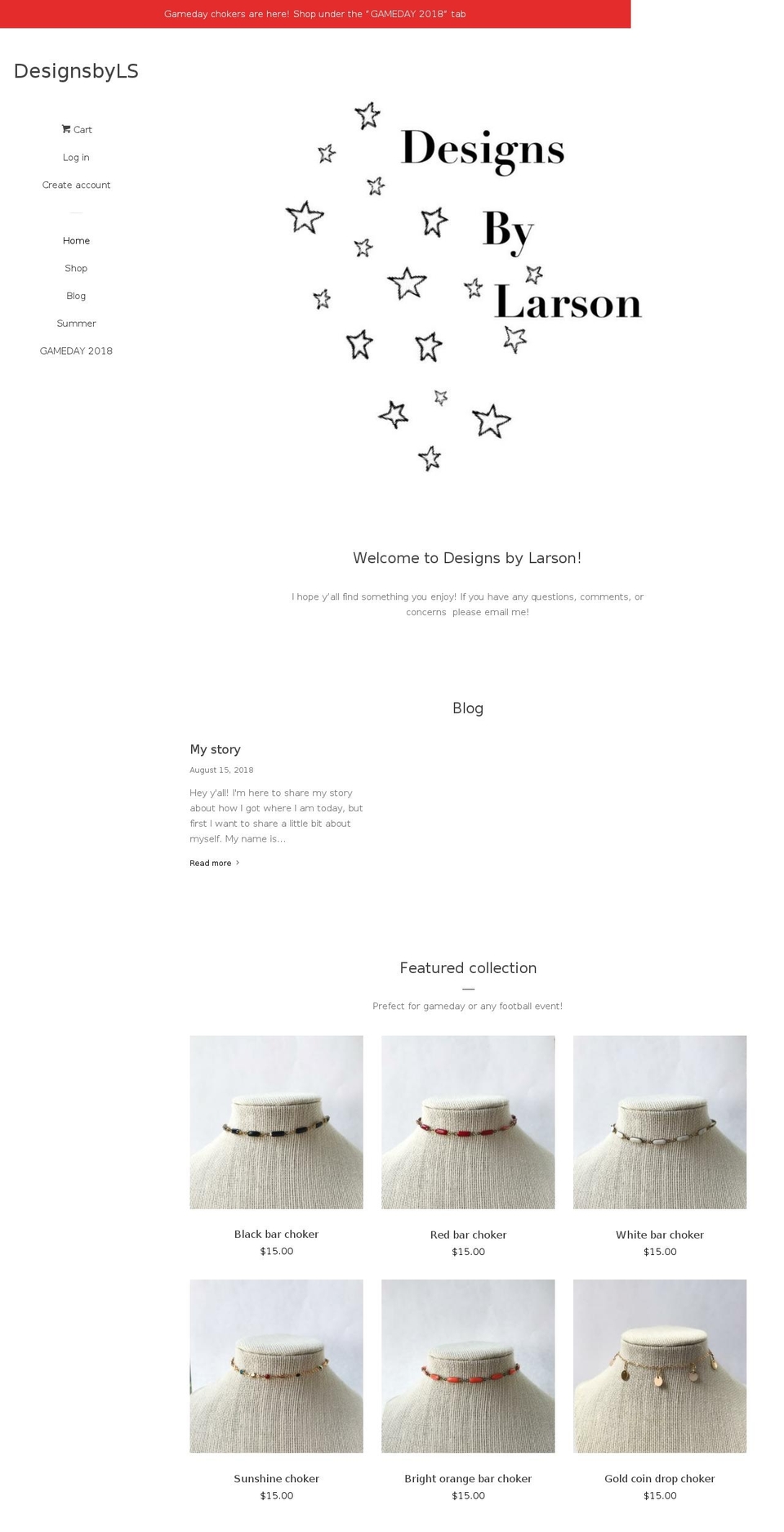 designsbyls.com — Shopify storefront screenshot