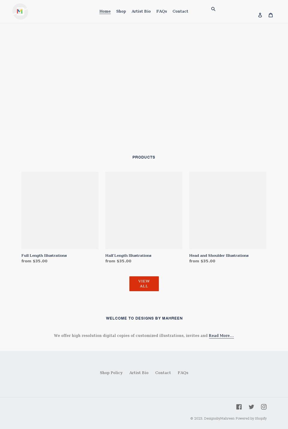 designsbymahreen.com shopify website screenshot