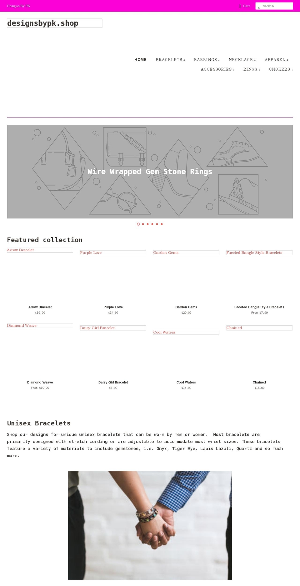 designsbypk.shop shopify website screenshot
