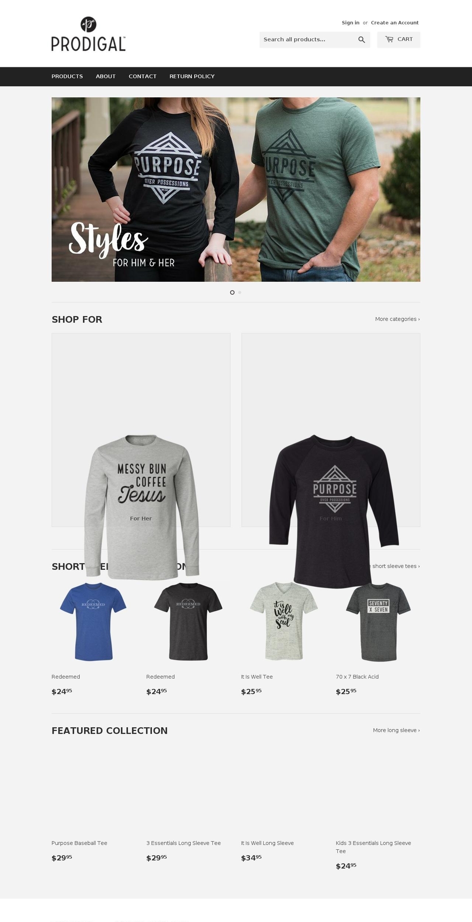 designsbyprodigal.com shopify website screenshot