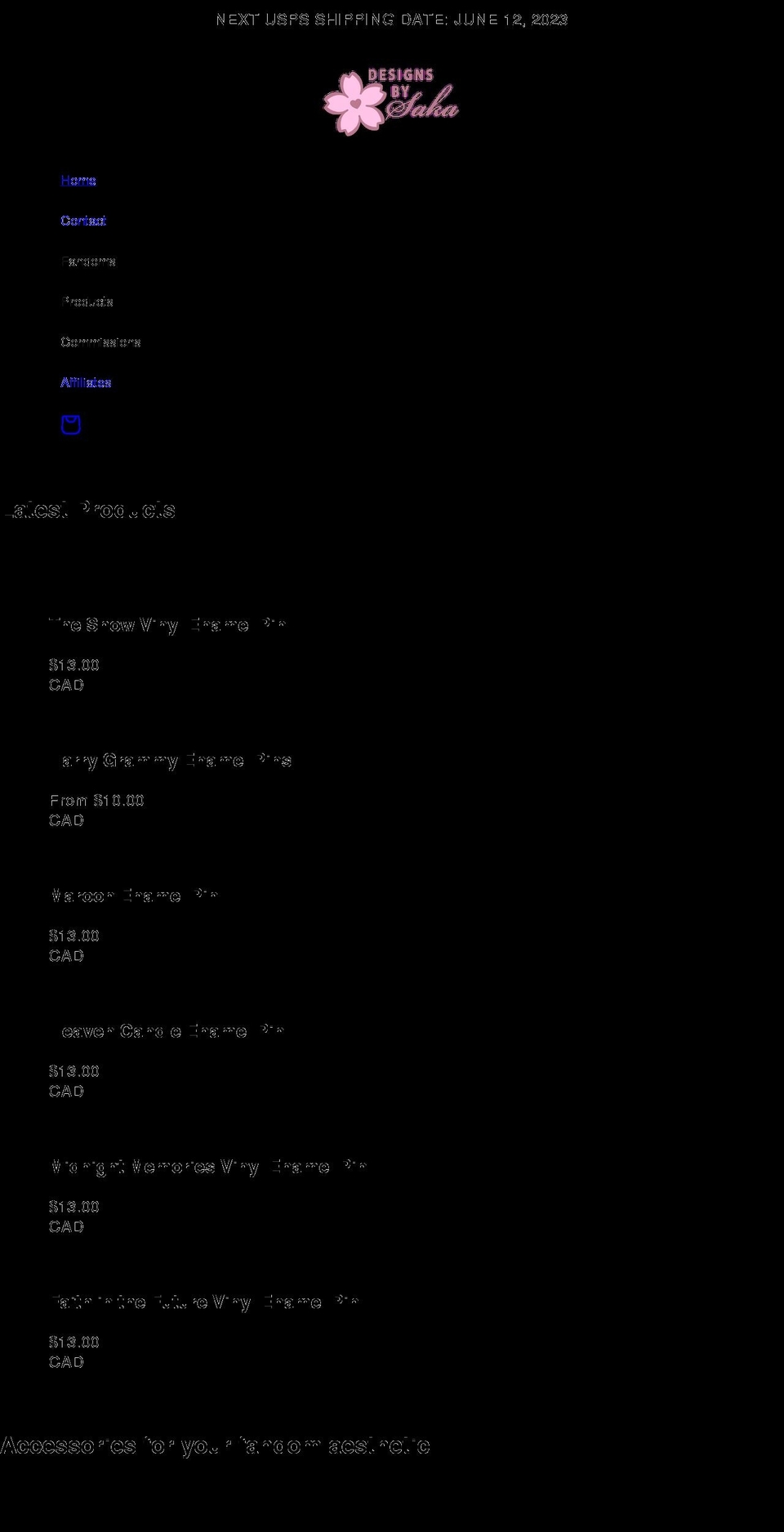 designsbysaka.com shopify website screenshot