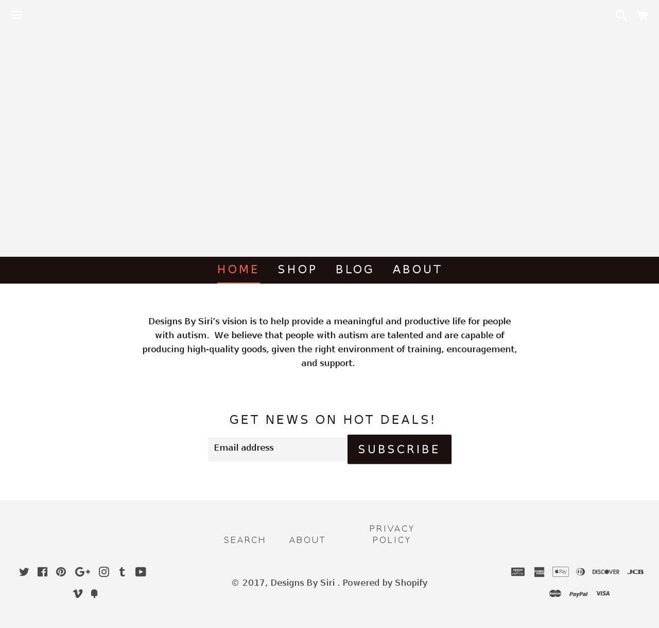 designsbysiri.com shopify website screenshot