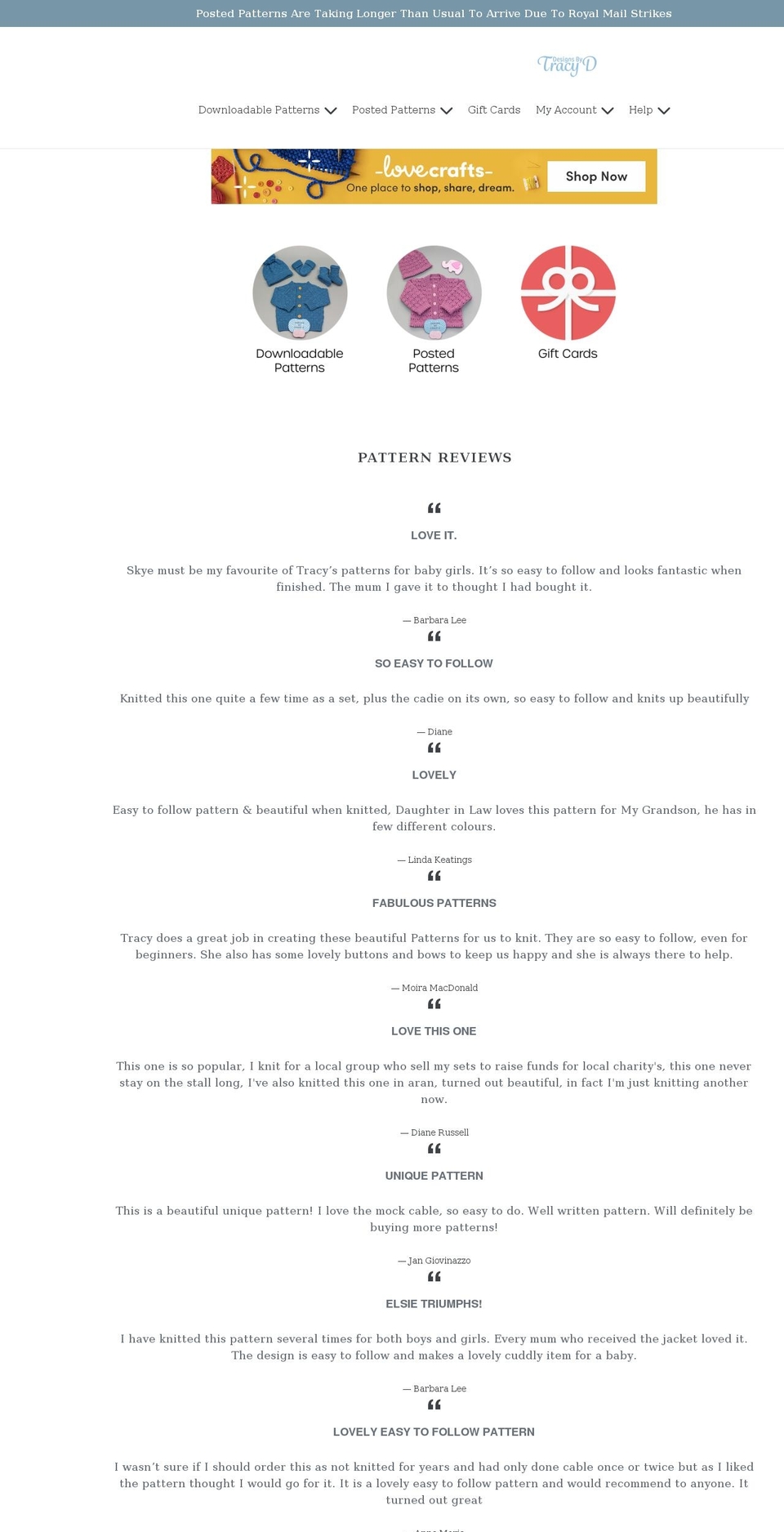 designsbytracyd.com — Shopify storefront screenshot