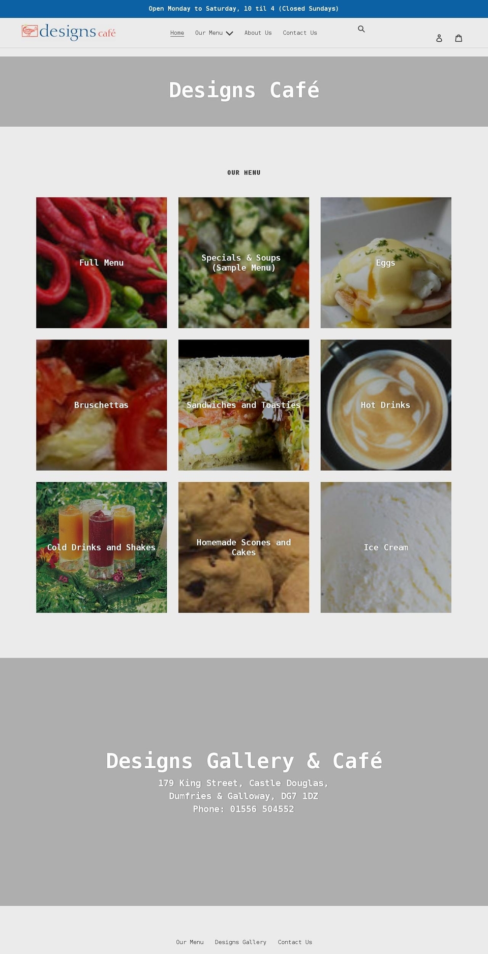 designscafe.co.uk shopify website screenshot