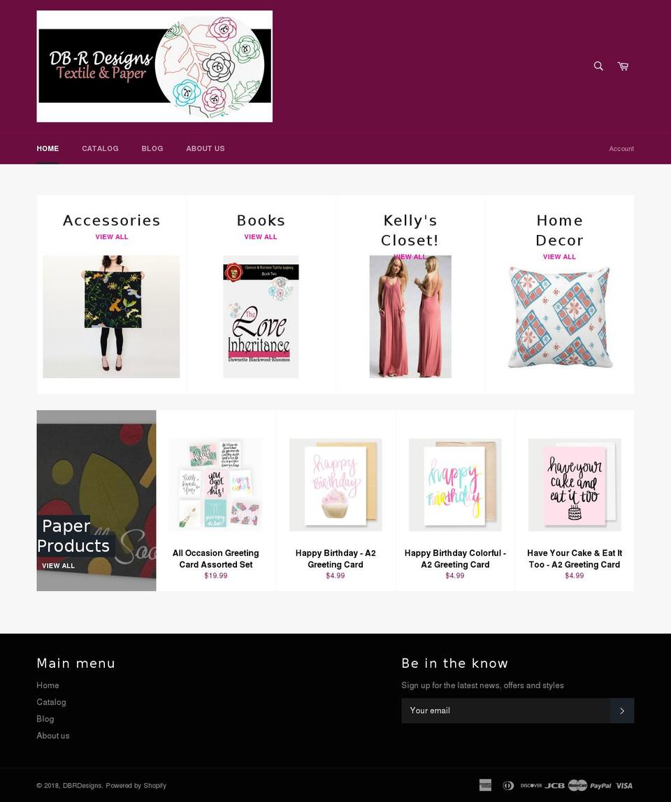 designsdbr.com shopify website screenshot