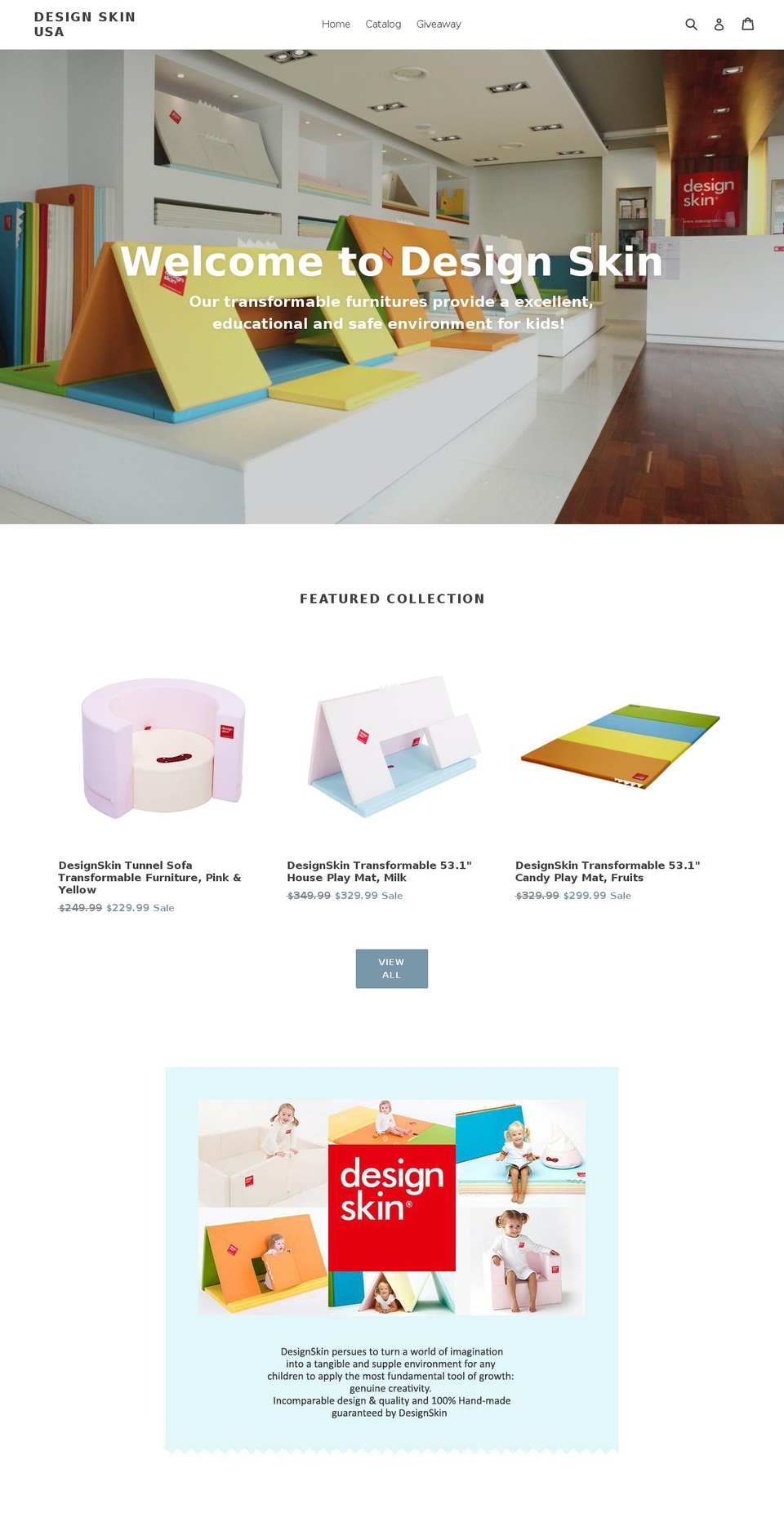 designskinusa.com shopify website screenshot