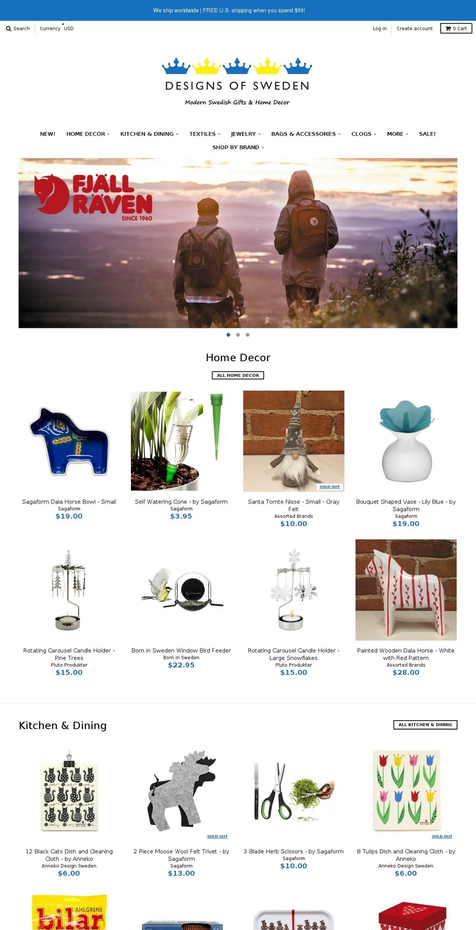 designsofsweden.com shopify website screenshot