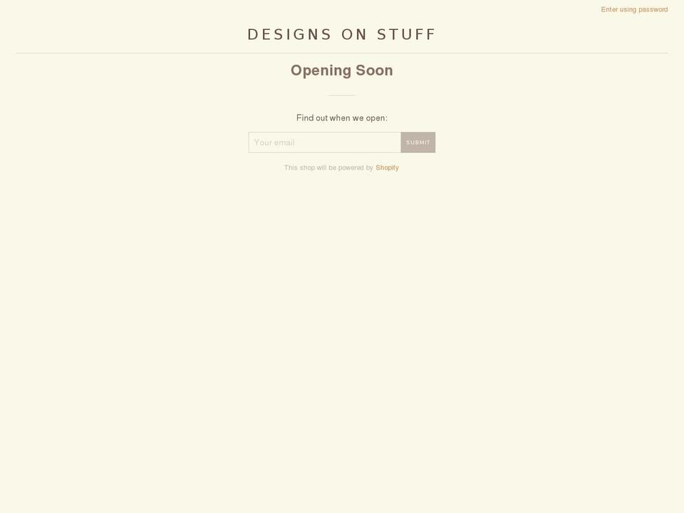 designsonstuff.com — Shopify storefront screenshot