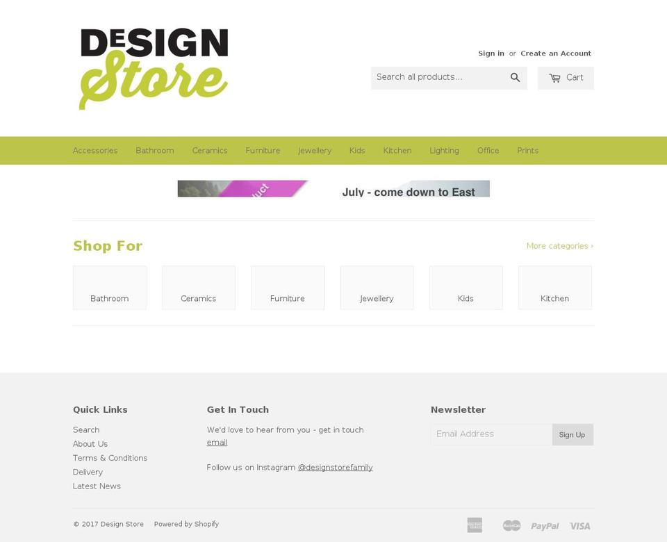 designstorelondon.com shopify website screenshot