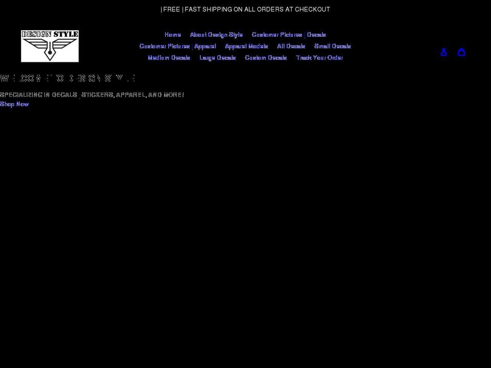 designstylegraphics.com shopify website screenshot