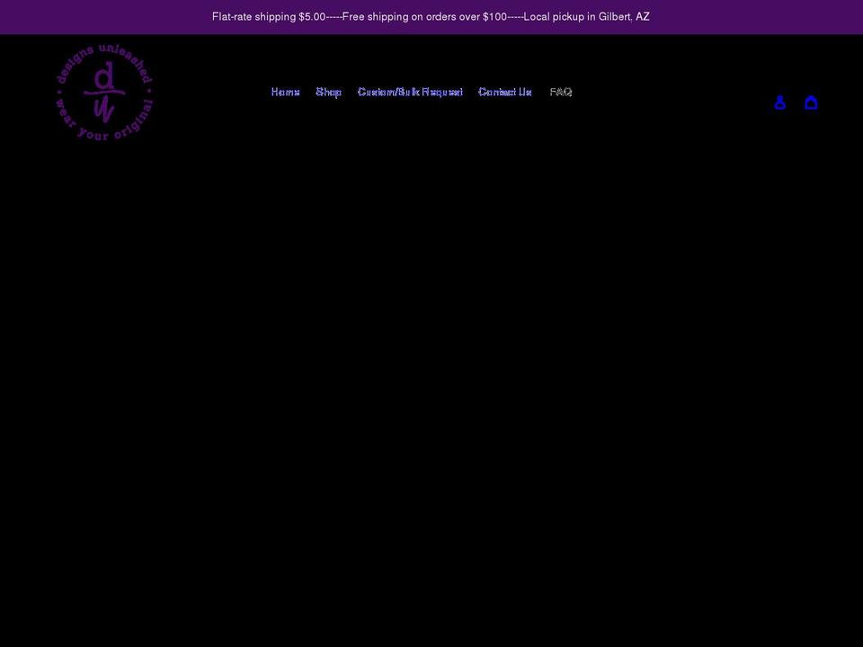 designsunleashedaz.com shopify website screenshot