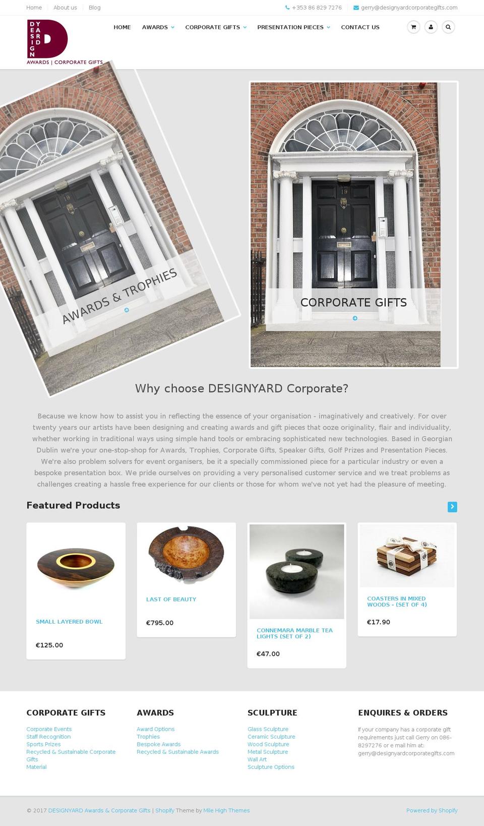 designyardcorporategifts.com shopify website screenshot