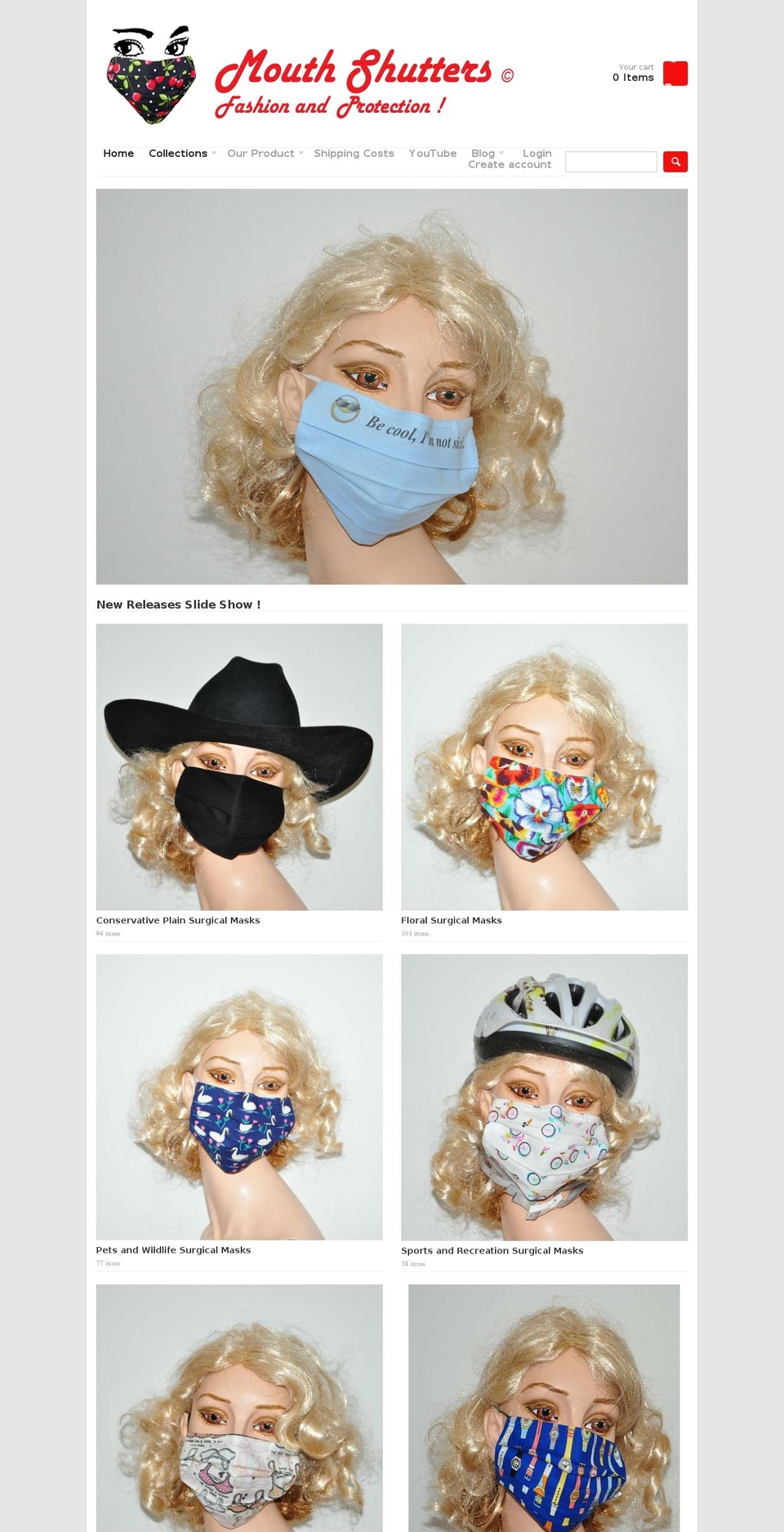 designyourownmask.com shopify website screenshot