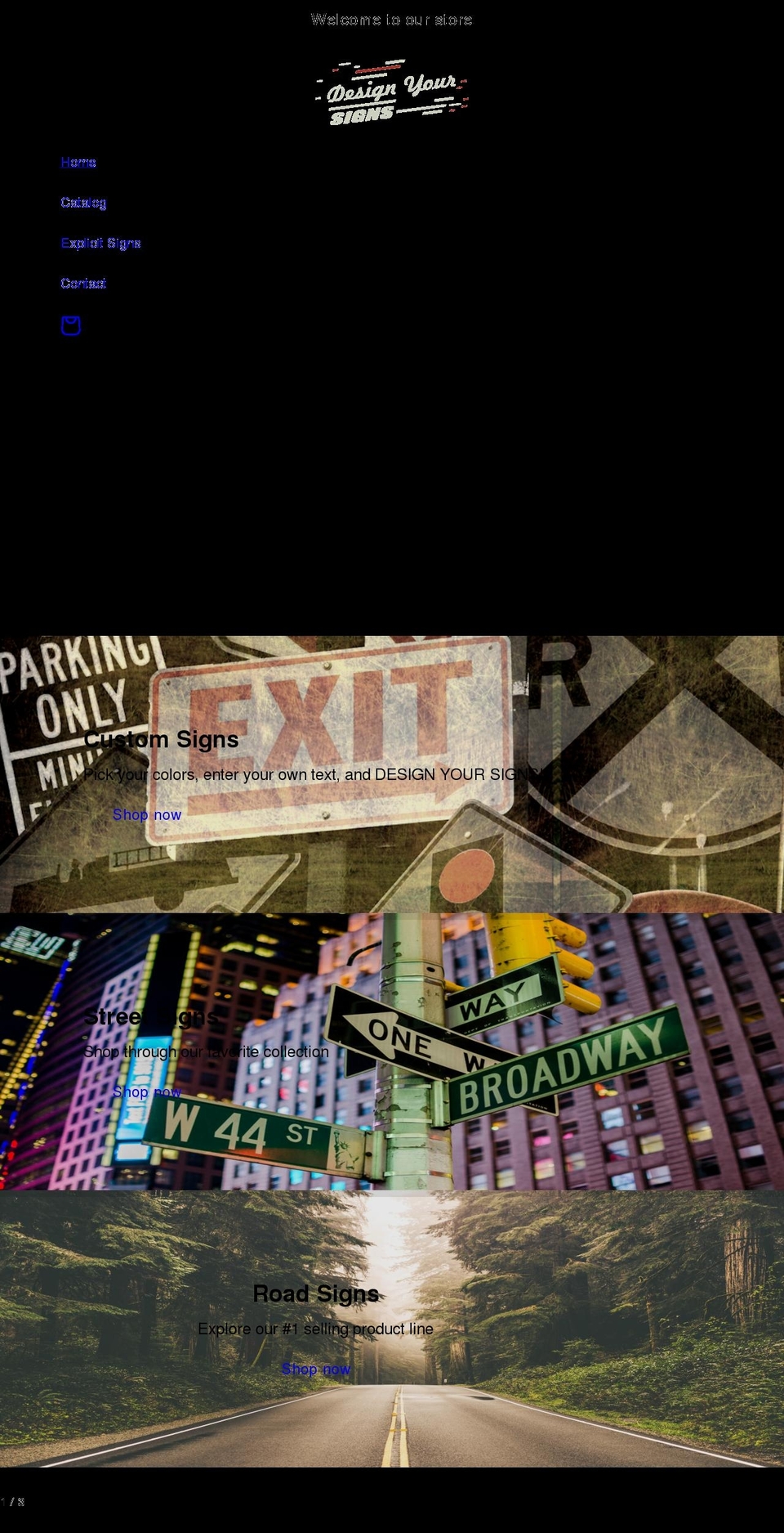 designyoursigns.com shopify website screenshot