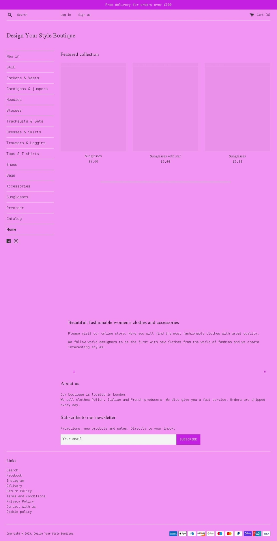 designyourstyle.net shopify website screenshot
