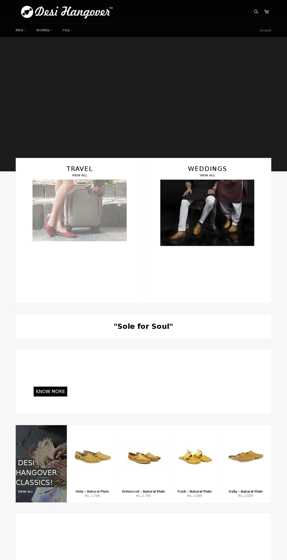 desihangover.com shopify website screenshot